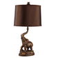 HomeRoots Textured Elephant Table Lamp With Antiqued Bronze Finish