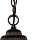 HomeRoots Textured Glass Lantern Hanging Light in Antique Black Finish