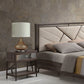 HomeRoots Textured Glass Table Lamp in Brown Finish