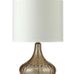 HomeRoots Textured Glass Table Lamp in Brown Finish