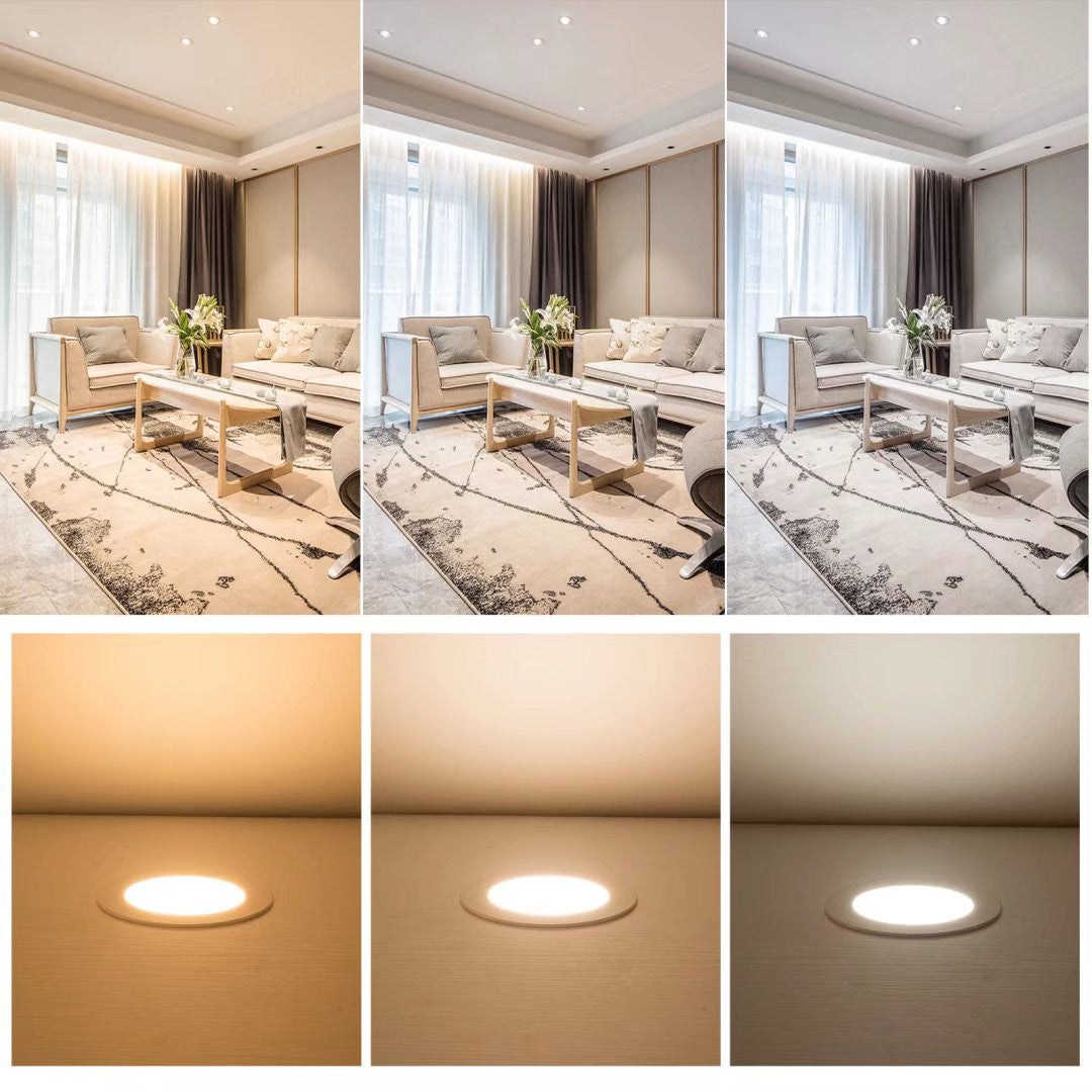 HomeRoots Thin Recedessed Lights With Junction Box in Set of Twelve