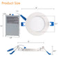 HomeRoots Thin Recedessed Lights With Junction Box in Set of Twelve