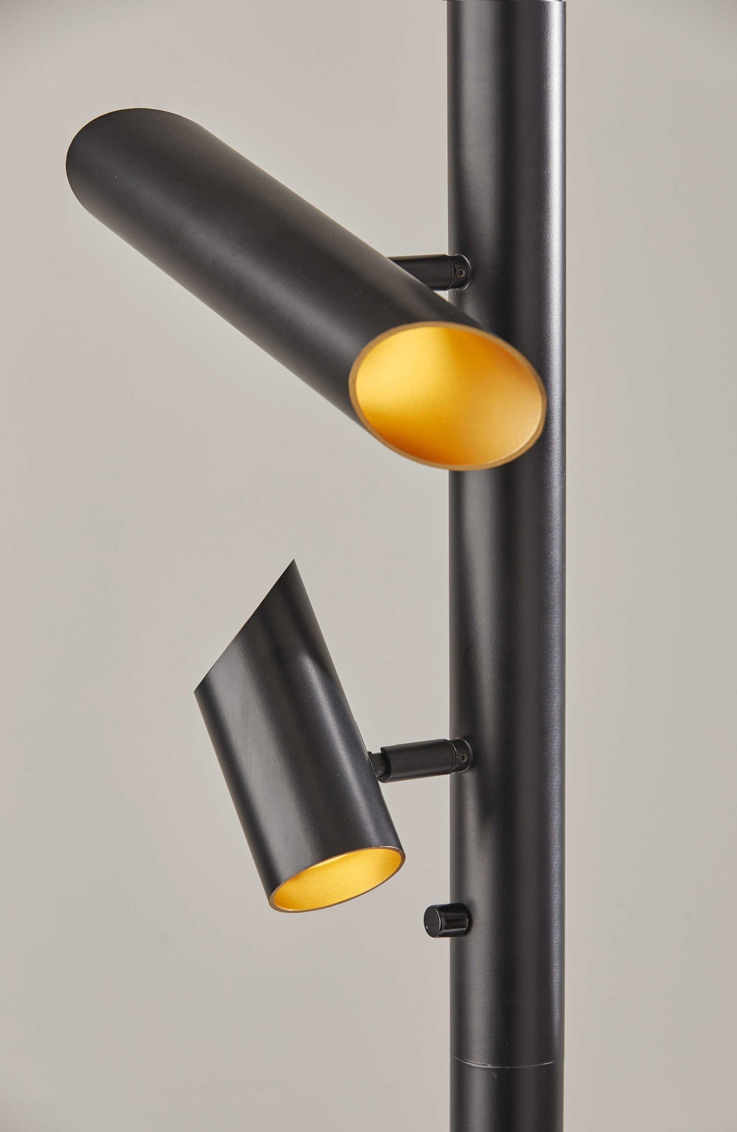 HomeRoots This Way That Way Metal LED Floor Lamp in Black Finish