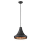 HomeRoots Tholos 1-Light Pendant in Matte Black Finish