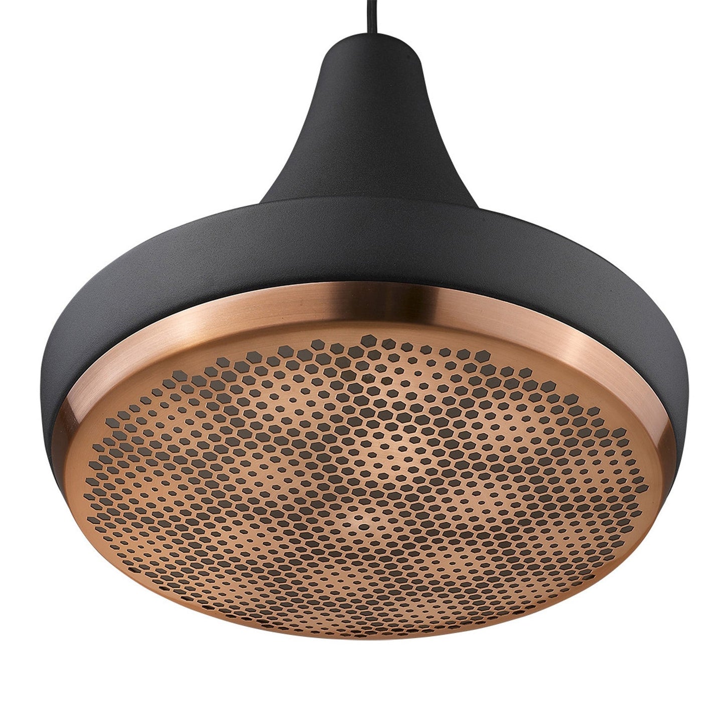 HomeRoots Tholos 1-Light Pendant in Matte Black Finish