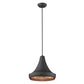 HomeRoots Tholos 1-Light Pendant in Matte Black Finish