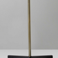 HomeRoots Three Arm Adjustable Floor Lamp in Brass Metal With Grey Black and White Shades
