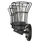 HomeRoots Three Light Cage Wall Sconce in Matte Black Finish