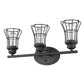 HomeRoots Three Light Cage Wall Sconce in Matte Black Finish