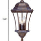 HomeRoots Three Light Carousel Lantern Hanging Light in Dark Brown Finish