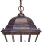 HomeRoots Three Light Carousel Lantern Hanging Light in Dark Brown Finish