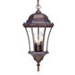 HomeRoots Three Light Carousel Lantern Hanging Light in Dark Brown Finish