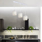 HomeRoots Three Light Ceiling Lamp With Abstract Square Details in Silver Finish