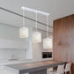 HomeRoots Three Light Ceiling Lamp With Abstract Square Details in Silver Finish