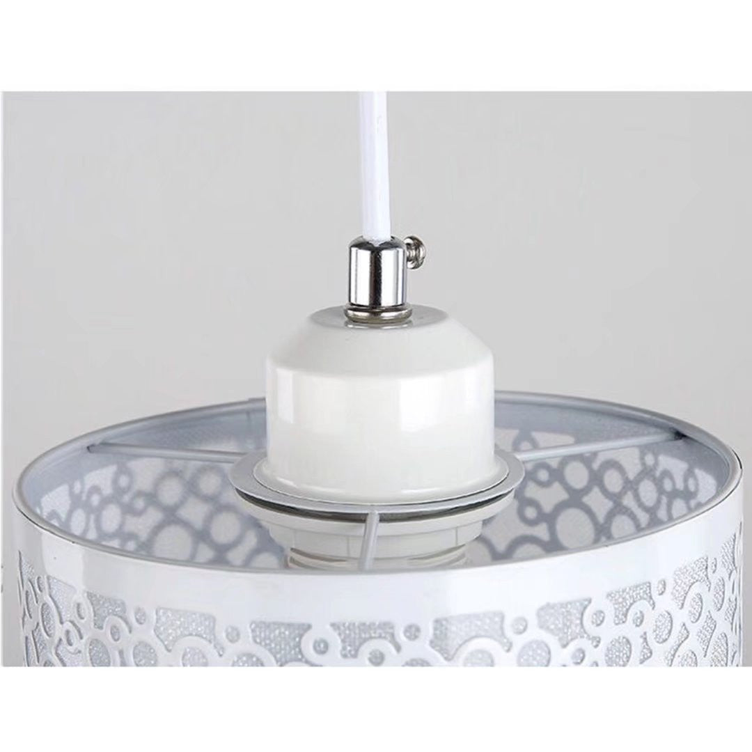 HomeRoots Three Light Ceiling Lamp With Abstract Square Details in Silver Finish