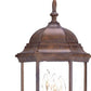 HomeRoots Three Light Domed Glass Lantern Wall Light in Brown Finish