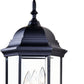 HomeRoots Three Light Domed Glass Lantern Wall Light in Matte Black Finish