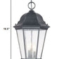 HomeRoots Three Light Domed Lantern Hanging Light in Matte Black Finish