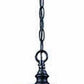 HomeRoots Three Light Eastern Lantern Hanging Light in Matte Black Finish