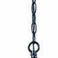 HomeRoots Three Light Eastern Lantern Hanging Light in Matte Black Finish