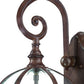 HomeRoots Three Light Eastern Lantern Wall Light With Dark Brown Finish