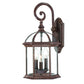 HomeRoots Three Light Eastern Lantern Wall Light With Dark Brown Finish