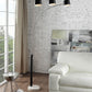 HomeRoots Three Light Floor Lamp in Black Metal Finish