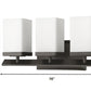 HomeRoots Three Light Frosted Glass Wall Sconce With Bronze Finish