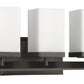 HomeRoots Three Light Frosted Glass Wall Sconce With Bronze Finish