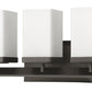 HomeRoots Three Light Frosted Glass Wall Sconce With Bronze Finish