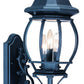 HomeRoots Three Light Glass Globe Wall Light in Matte Black Finish