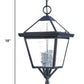 HomeRoots Three Light Glass Hanging Lantern Light With Bronze Finish