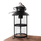 HomeRoots Three Light Hanging Lantern Chandelier With Rustic Wood and Metal Finish