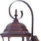 HomeRoots Three Light Lantern Wall Light With Swing Arm in Dark Brown Finish