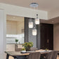 HomeRoots Three Light Pendant Chandelier With Petal Detailing in Silver Finish