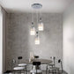 HomeRoots Three Light Pendant Chandelier With Petal Detailing in Silver Finish