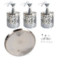 HomeRoots Three Light Pendant Chandelier With Petal Detailing in Silver Finish