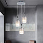HomeRoots Three Light Pendant Chandelier With Petal Detailing in Silver Finish