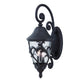 HomeRoots Three Light Wall Light With Leaf Detail and Matte Black Finish