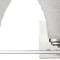HomeRoots Three Light Wall Light With Tapered Glass Shade and Silver Finish