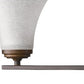 HomeRoots Three Light Wall Light With Tapered Glass Shade in Bronze Finish