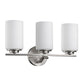 HomeRoots Three Light Wall Sconce With Silver and Glass Finish