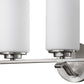 HomeRoots Three Light Wall Sconce With Silver and Glass Finish