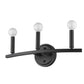 HomeRoots Three Light Wall Sconce in Matte Black Finish