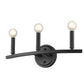 HomeRoots Three Light Wall Sconce in Matte Black Finish