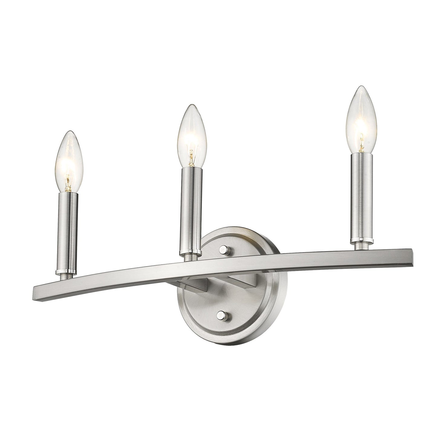 HomeRoots Three Light Wall Sconce in Silver Finish
