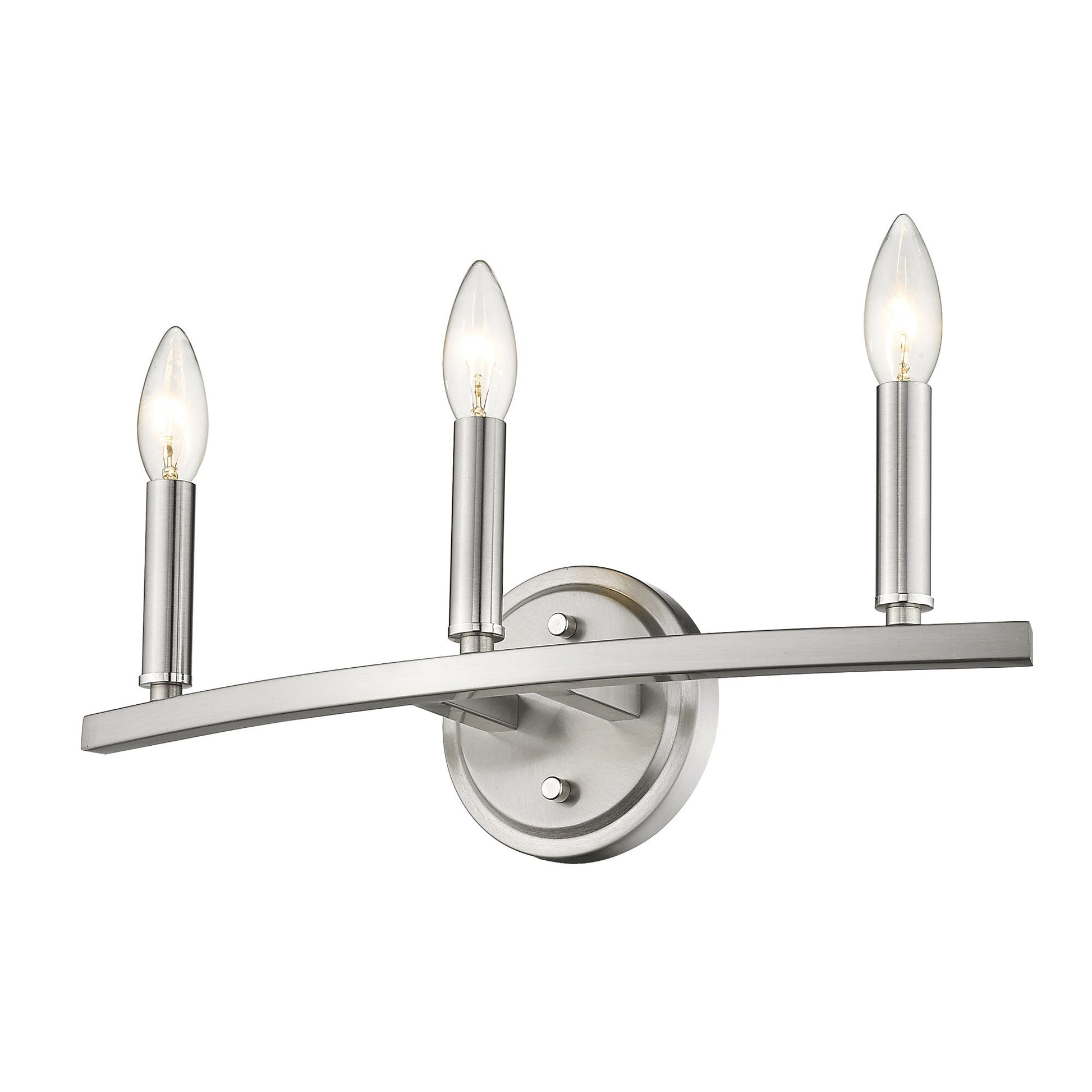 HomeRoots Three Light Wall Sconce in Silver Finish