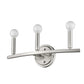 HomeRoots Three Light Wall Sconce in Silver Finish