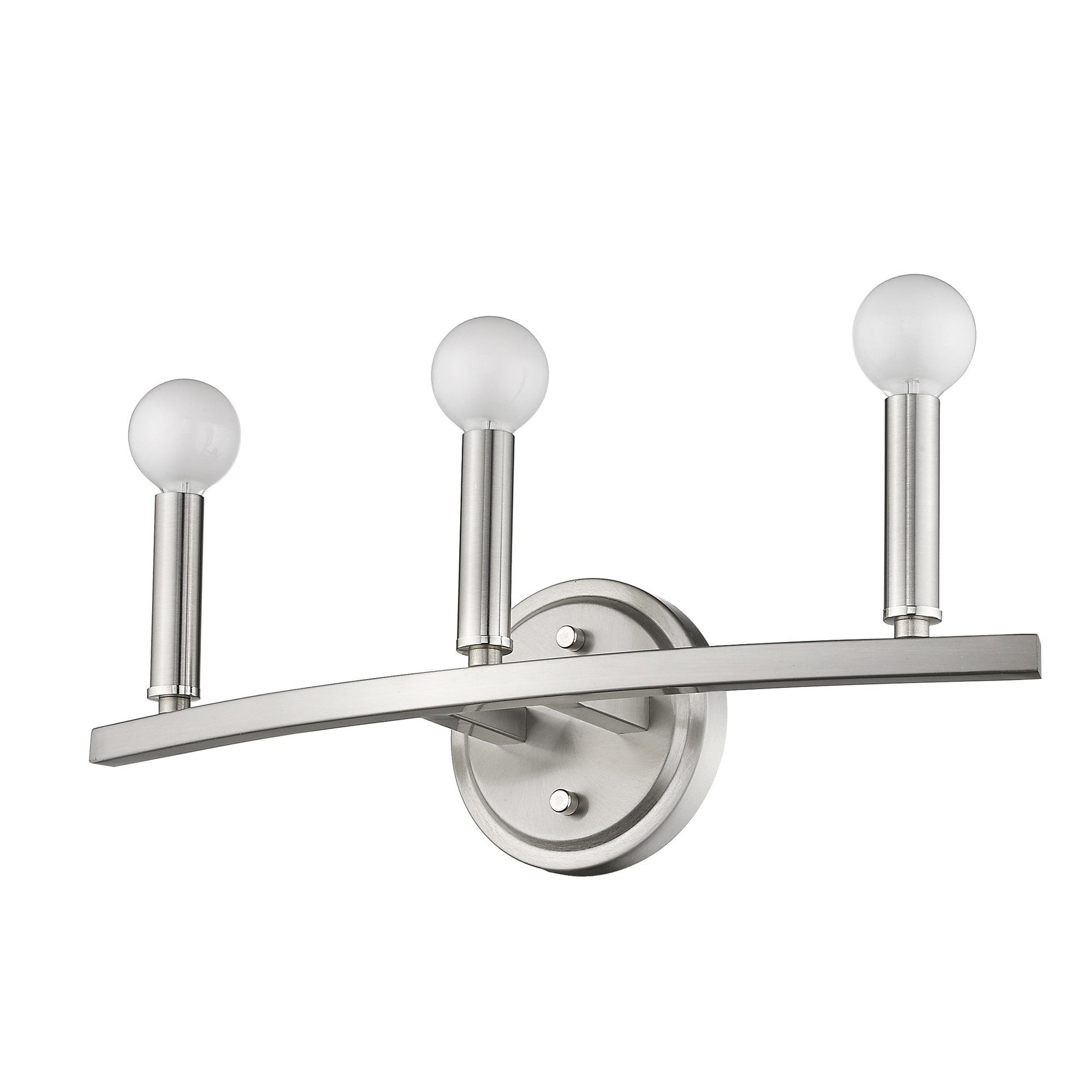 HomeRoots Three Light Wall Sconce in Silver Finish