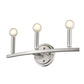 HomeRoots Three Light Wall Sconce in Silver Finish